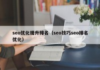 seo优化提升排名（seo技巧seo排名优化）