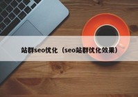 站群seo优化（seo站群优化效果）