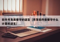 软件开发需要学的语言（开发软件需要学什么计算机语言）