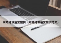 网站建设运营案例（网站建设运营案例范文）