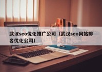 武汉seo优化推广公司（武汉seo网站排名优化公司）