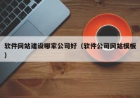 软件网站建设哪家公司好（软件公司网站模板）